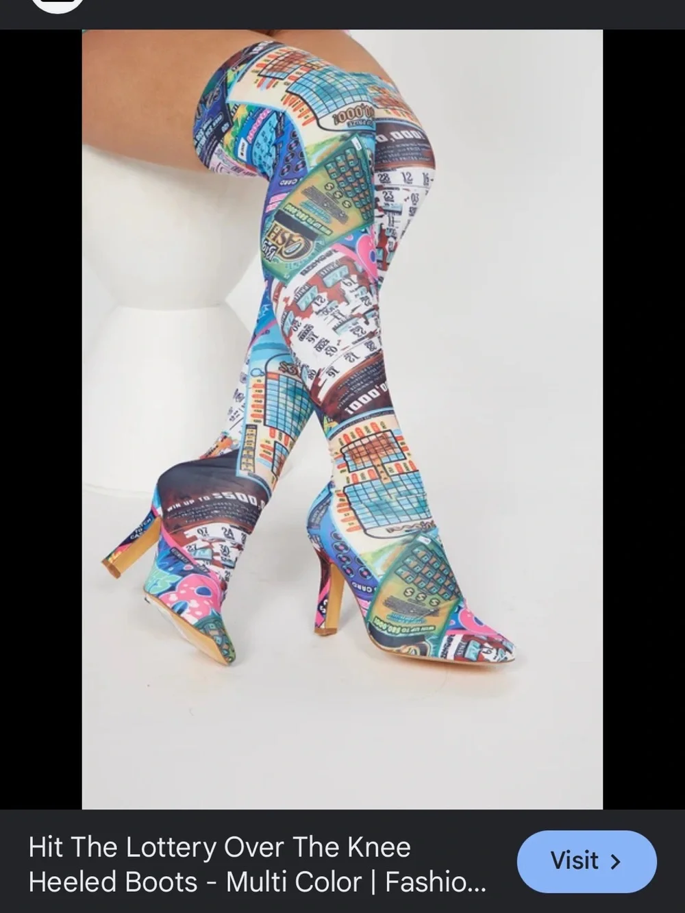 Multi-Color Over-the-Knee Heeled Boots